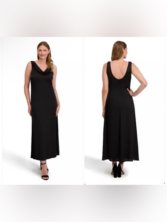 Laundry By Shelli Segal Dresses & Skirts - Laundry By Shelli Segal Black Sleeveless Cowl Neck Maxi Dress